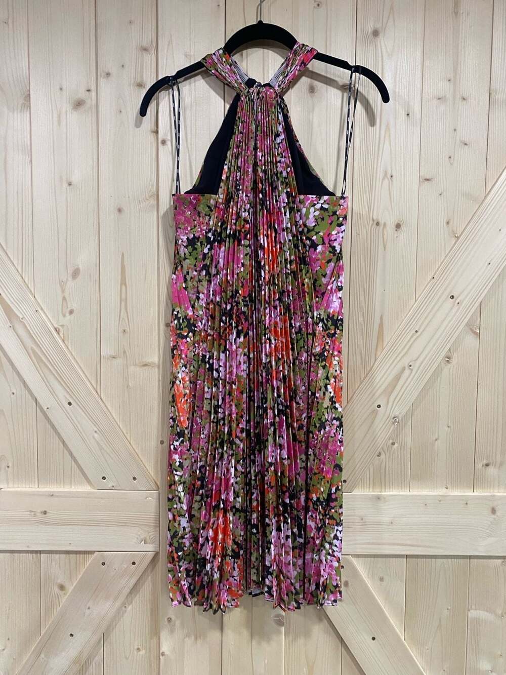 DKNY Floral Print Pleats Halter Maxi Dress Multi was $158.00 size 2